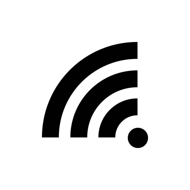 wifi prosta płaska ikona ilustracja wektorowa - arm bone audio stock illustrations