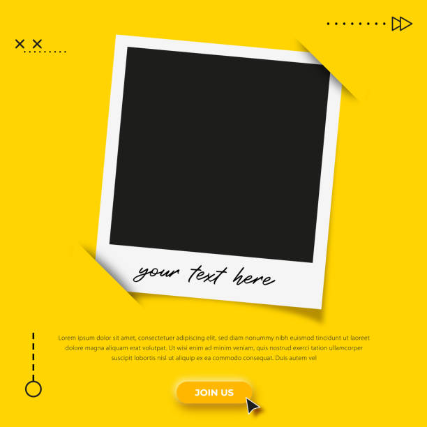 Photo frame. Digital marketing agency and corporate social media post template Photo frame. Digital marketing agency and corporate social media post template camera covers pictures stock illustrations