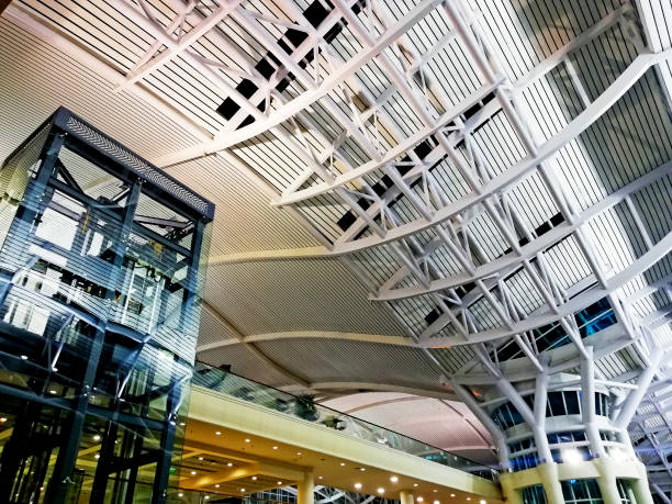 istock Airport building architecture during night time 1456524751