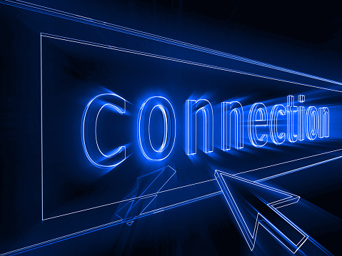 Internet connection communication technology concept