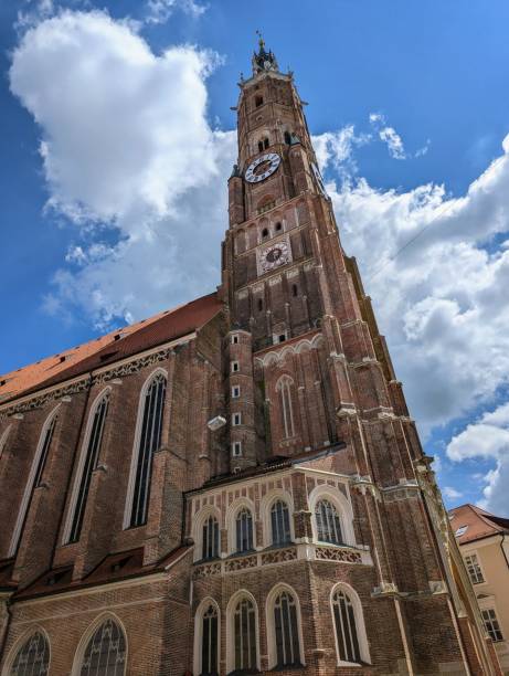 란츠후트 성 마틴 �교회 스톡 사진