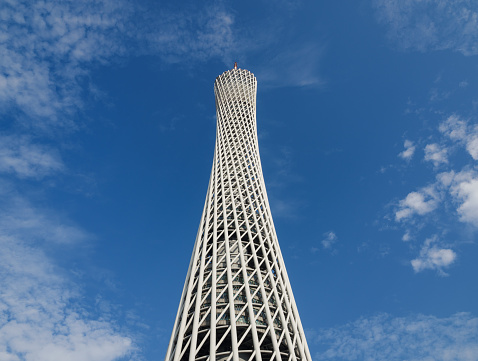 Close-up Canton Tower on Sky Background