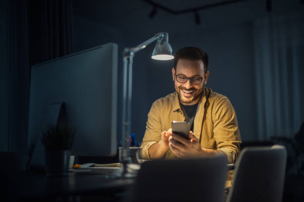 istock Portrait of a smiling man working at home on some new project 1456528661