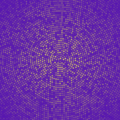 Modern and trendy background. Halftone design with a lot of small dots and beautiful color gradient. This illustration can be used for your design, with space for your text (colors used: Orange, Yellow, Brown, Pink, Purple). Vector Illustration (EPS file, well layered and grouped), square format (1:1). Easy to edit, manipulate, resize or colorize. Vector and Jpeg file of different sizes.