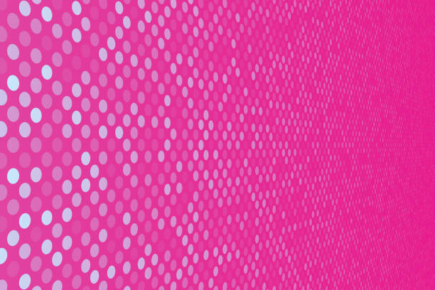 illustrations, cliparts, dessins animés et icônes de fond abstrait rose à pois - fond 3d tendance - pink backgrounds lighting equipment disco