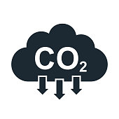 istock CO2 cloud icon, smoke pollutant damage, smog pollution concept, environmental pollution, emissions, carbon dioxide formula symbol sign - stock vector 1456537151