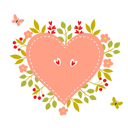 Vector heart background .