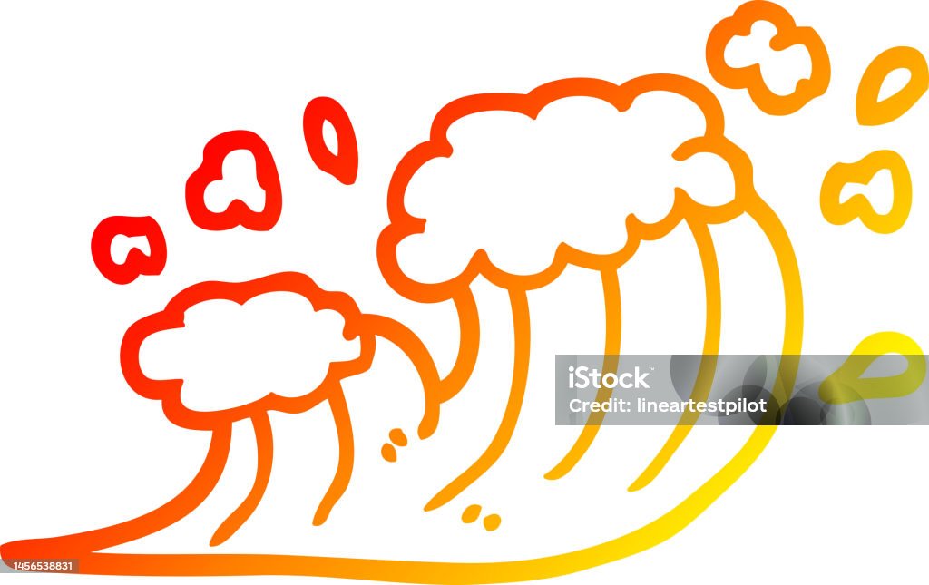 Ilustración de Dibujo De Línea De Gradiente Cálido De Una Ola De Dibujos Animados Rompiendo y más Vectores Libres de Derechos de Alegre - iStock Ilustración de Dibujo De Línea De Gradiente Cálido De Una Ola De Dibujos Animados Rompiendo y más Vectores Libres de Derechos de Alegre - iStock