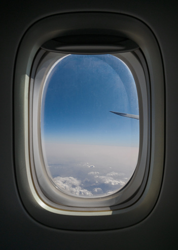 Looking Through Window Airplane Porthole