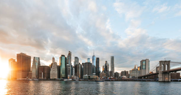 istock New York Lower Manhattan skyline at sunset. 1456539944