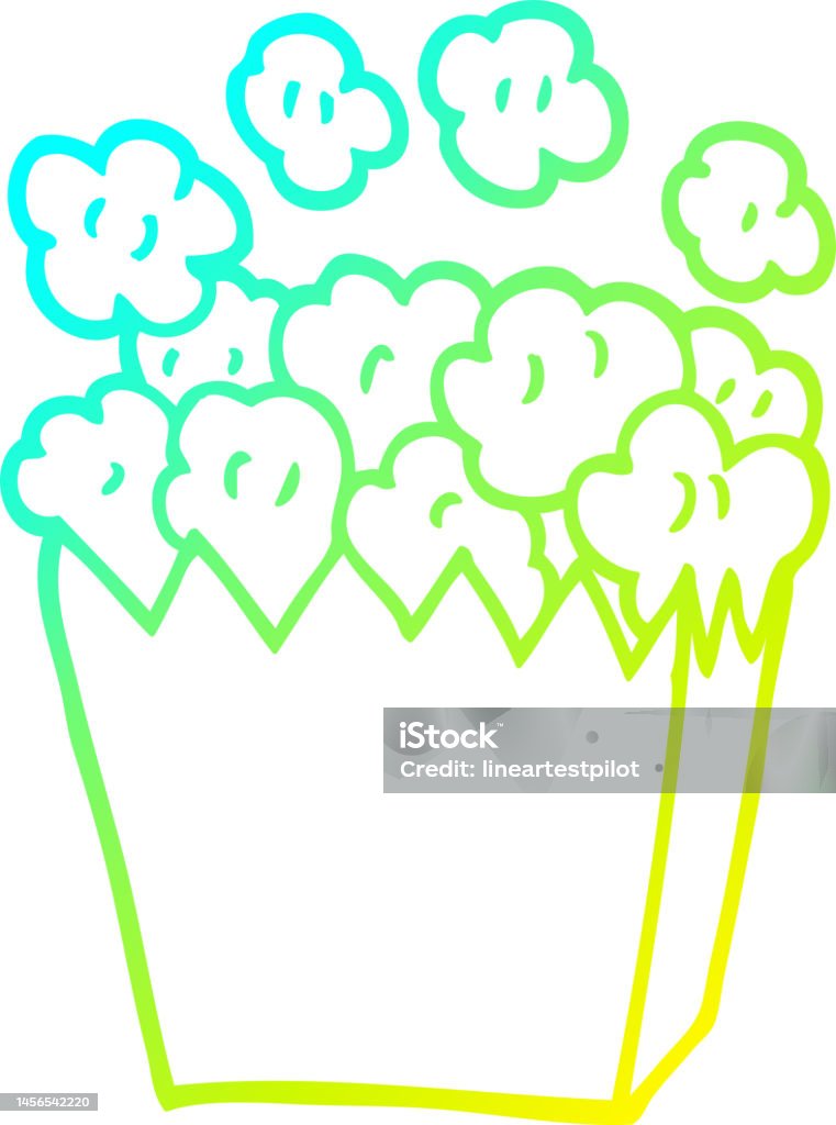 Ilustración de Dibujo De Línea De Degradado Frío De Una Palomitas De Maíz De Dibujos Animados y más Vectores Libres de Derechos de Alimento - iStock Ilustración de Dibujo De Línea De Degradado Frío De Una Palomitas De Maíz De Dibujos Animados y más Vectores Libres de Derechos de Alimento - iStock