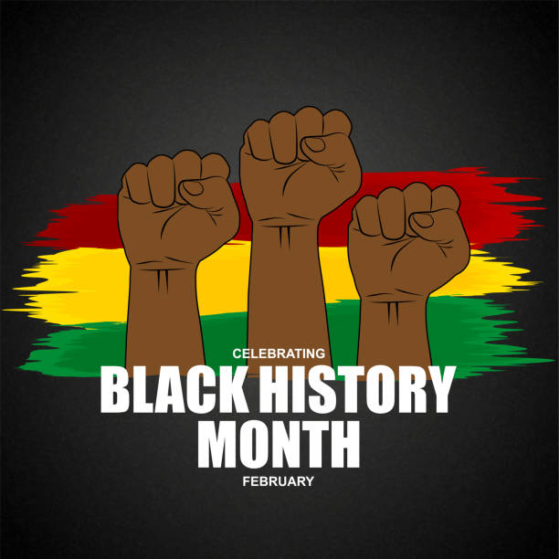 Black History Month celebrating Black History Month celebrating. EPS10 vector civil rights leader stock illustrations