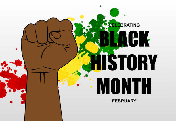 Black History Month celebrating Black History Month celebrating. EPS10 vector civil rights leader stock illustrations