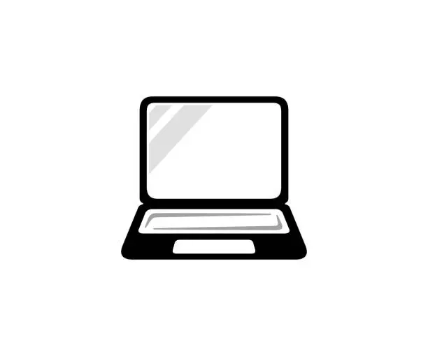 Vector illustration of Laptop, macbook, computer, device, gadget, digital and technology, graphic design. Notebook, network, net, internet, monitor, display and communication, vector design and illustration