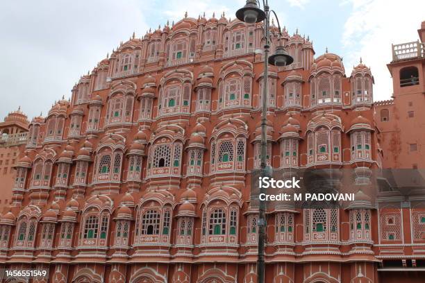Hawa Mahal Pink Palace Of Wind Jaipur India Stock Photo - Download Image Now - Architectural Feature, Architecture, Arts Culture and Entertainment