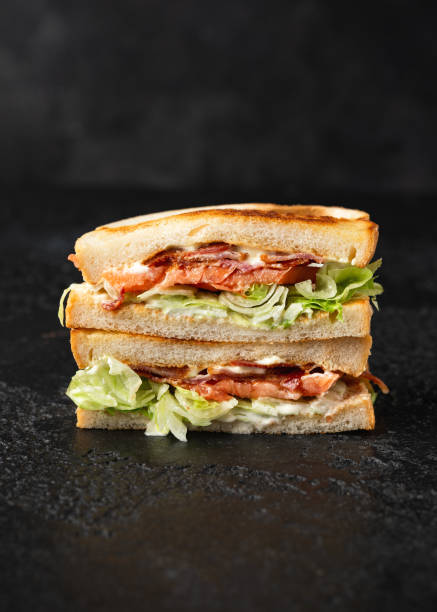 Fresh BLT Sandwich with Bacon Lettuce and Tomato