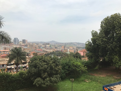 City view of the hills of Kampala