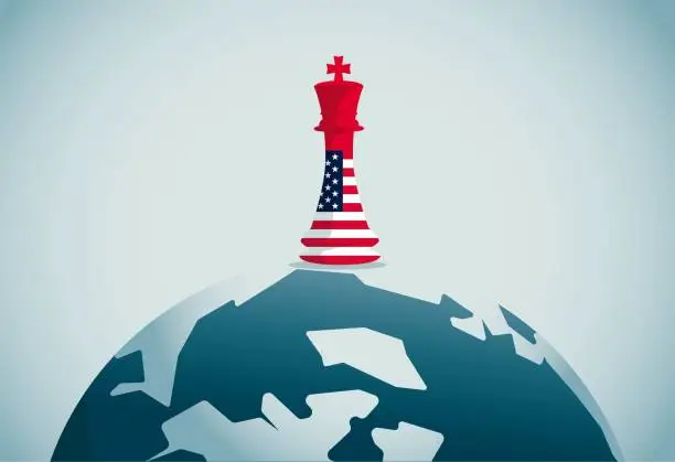 Vector illustration of global hegemony