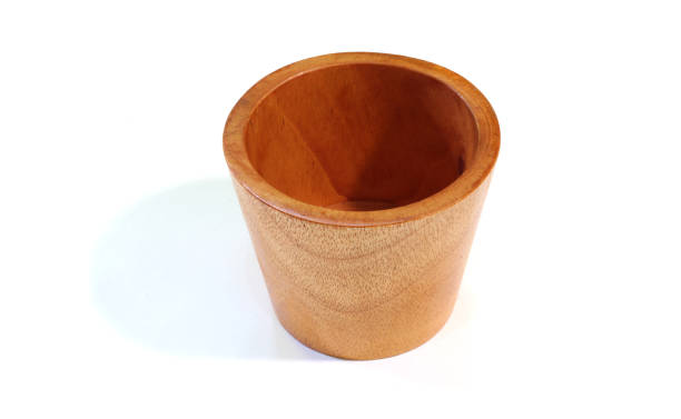 istock unique and elegant wooden glass on a white background 1456557591