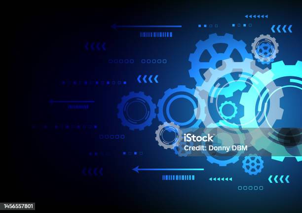 Computer Cog Digital Cog Technology And Engineering Background Stock Photo ...