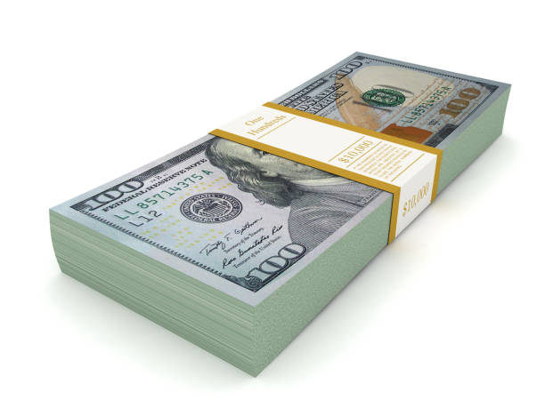 Stos banknotów dolara amerykańskiego – zdjęcie