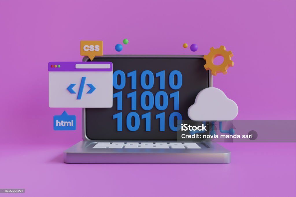 3d Illustration Of Website Programming 3d Render Web Development ...