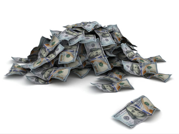 istock Money heap USA dollar banknotes 1456566948