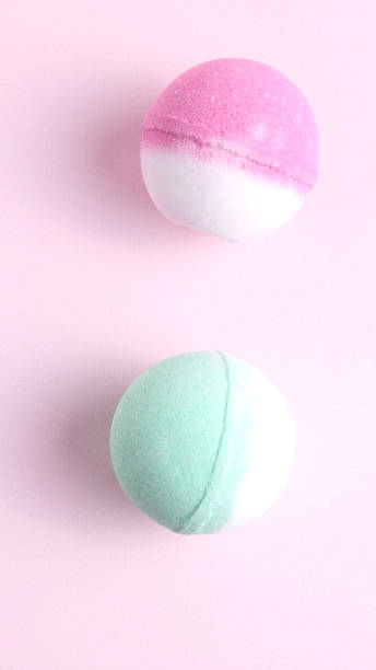 istock Bath bombs and soap in bathroom, wellness treatment 1456573948