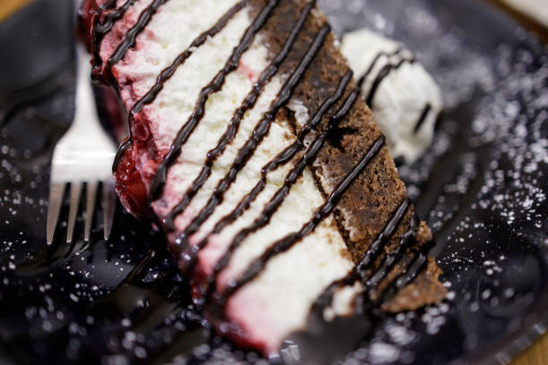 a piece of cake on a plate