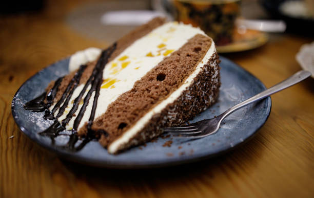 a piece of cake on a plate