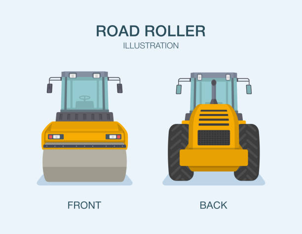 Steamroller Front 10+ Steamroller Front Stock Illustrations, Royalty-Free Vector Graphics ...