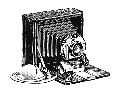 Antique engraving of a hand, holding vintage photo camera (isolated on white). Very high XXXL resolution image scanned at 600 dpi. Antique engraving of a hand, holding vintage photo camera (isolated on white). Very high XXXL resolution image scanned at 600 dpi. Antique engraving of a vintage photo camera (isolated on white).