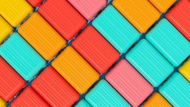 Suitcases Background Summer Travel Concept