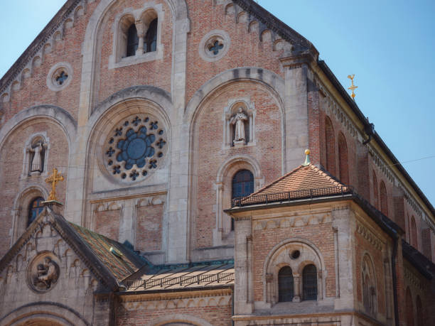 istock facade details Kirche Sankt Anton in Munich 1456579969