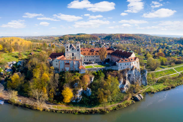 istock Holidays in Poland - a Romanesque Benedictine monastery in Tyniec on the Vistula River, founded in 1044 1456581663