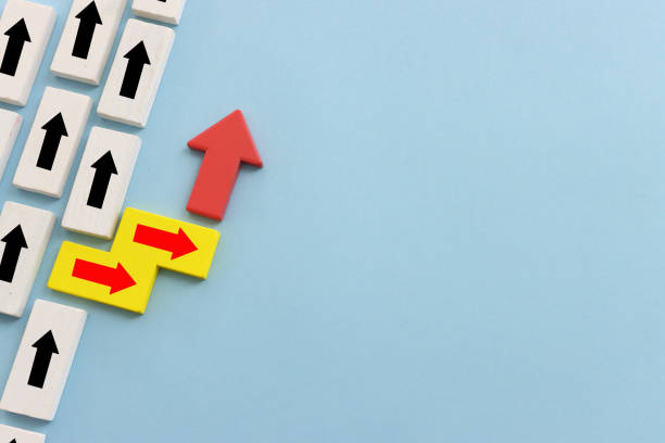 istock Top view image of arrows on textured paper background 1456582769