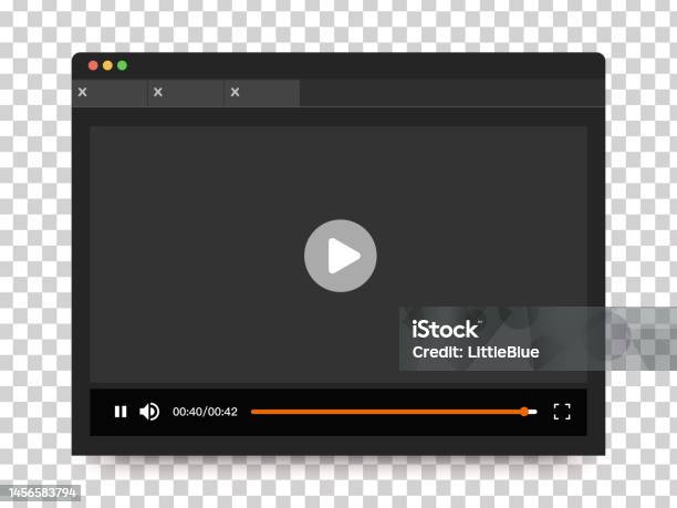 Website Inlign Video Player Video Player Design For Website And Mobile Apps Vector Illustration ...