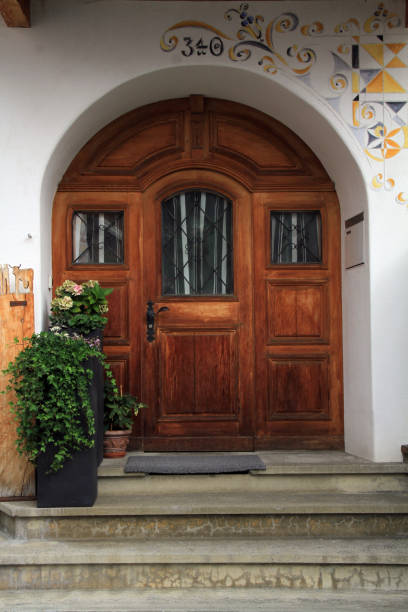 istock Traditional houses in Engadin, Grison, Switzerland 1456584130
