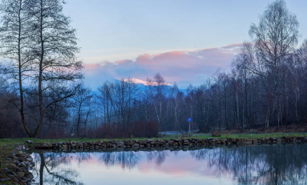 Sunset in the Carpathian Mountains