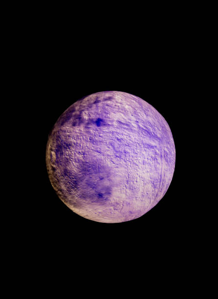 istock Model of Asteroid  on a black background. Model of alone asteroid with craters in space. Model of Earth's Moon Glowing On Black Background 1456584322