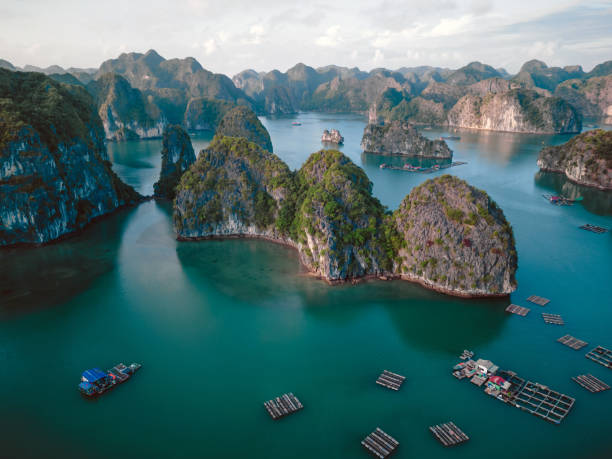 istock panoramic aerial view on ha long bay in north vietnam 1456584429