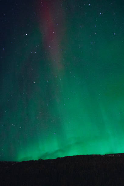 istock Strong Aurora Borealis over the mountains of Norway 1456587332