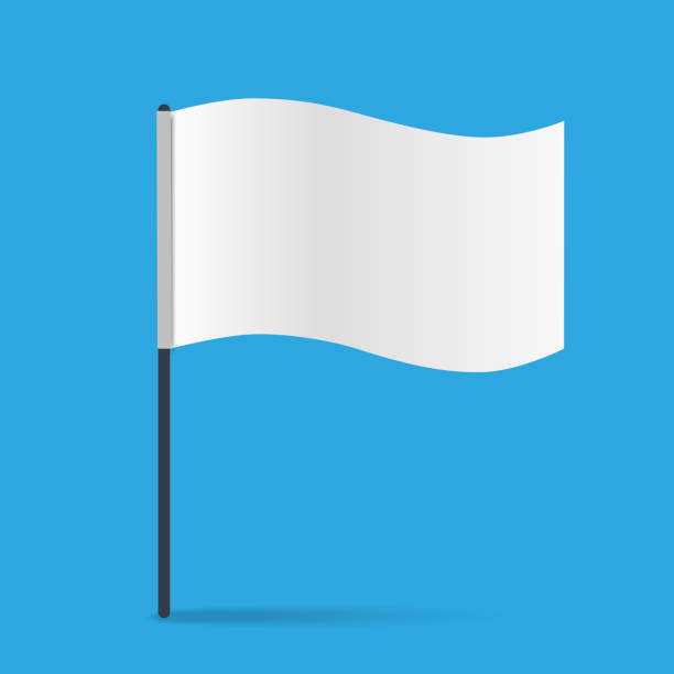 istock White flag isolated. Symbol of failure. Vector illustration icon 1456587333