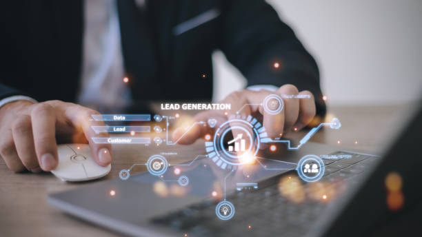 istock Lead Generation. Finding and identifying customers for your business products or services. Finance concept 1456589836
