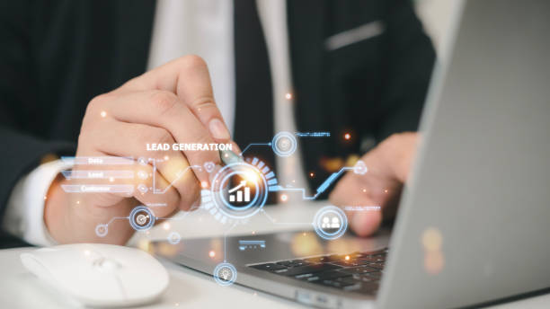 istock Lead Generation. Finding and identifying customers for your business products or services. Finance concept 1456589842