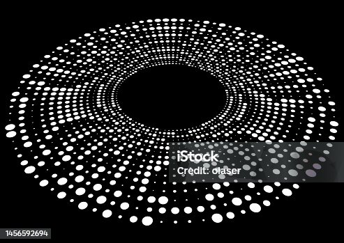 istock 3D view in perspective of dots in disk shape 1456592694