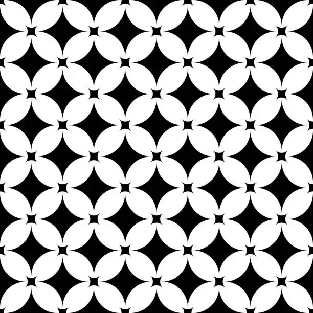 Vector illustration of Inverted seamless symmetric circle based grid pattern