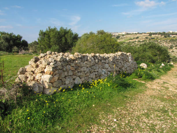 istock rubble wall in the Maltese country countryside 1456593472