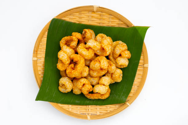 istock Crispy pork rinds or pork snack. 1456594202