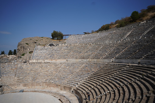 This ancient Roman theater was built in the 1st century. It was found by accident during a construction project in 1972. Spectacular remains are protected by a glass canopy.